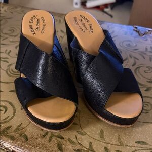 Kork-Ease Black Leather sandals
